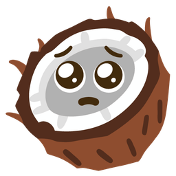 coconut and pleading face