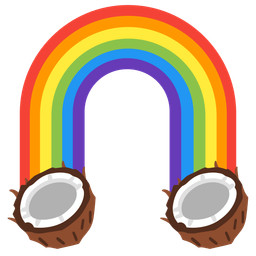 coconut and rainbow