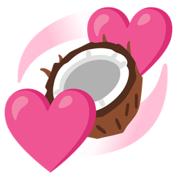 coconut and revolving hearts