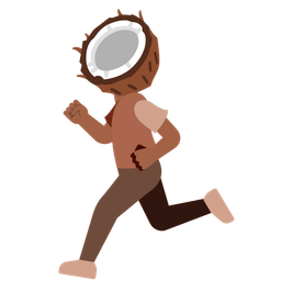 coconut and running shoe