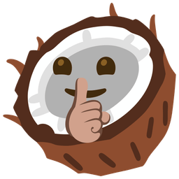 coconut and shushing face