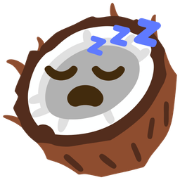 coconut and sleeping face