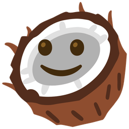 Coconut and Slightly smiling face