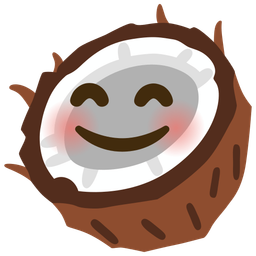 Coconut and Smiling face with smiling eyes