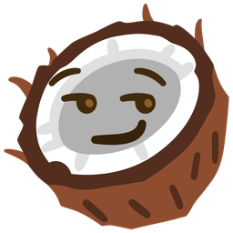 coconut and smirking face
