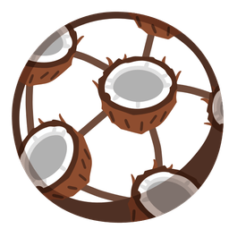coconut and soccer ball