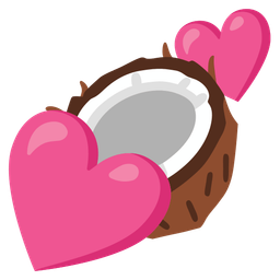 coconut and two hearts