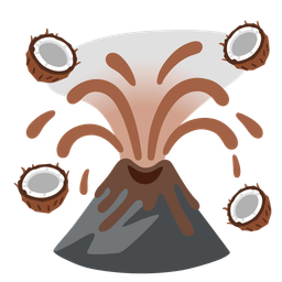 coconut and volcano