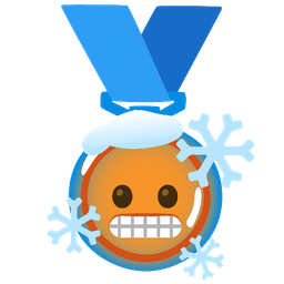 cold face and 3rd place medal