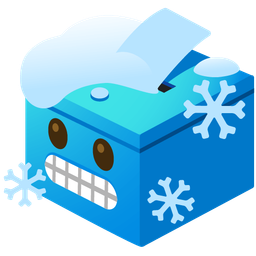 cold face and ballot box with ballot