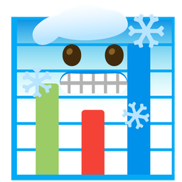 cold face and bar chart