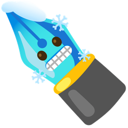 cold face and black nib