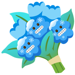 cold face and bouquet