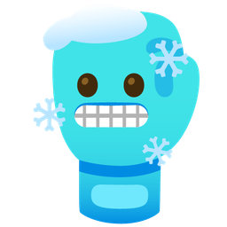 cold face and boxing glove