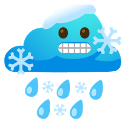 cold face and cloud with rain