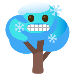 cold face and deciduous tree