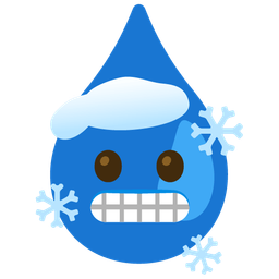 cold face and drop of blood