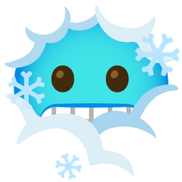 cold face and face in clouds