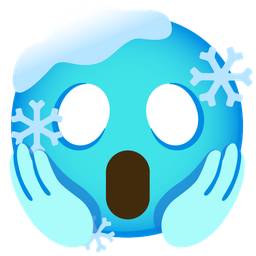 cold face and face screaming in fear