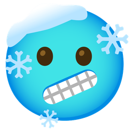 cold face and face with diagonal mouth