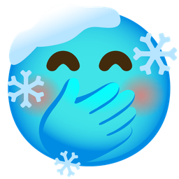 cold face and face with hand over mouth