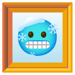cold face and framed picture