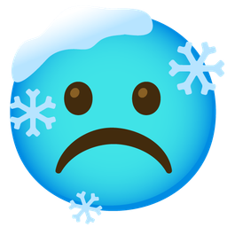 cold face and frowning face