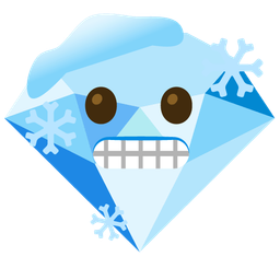 cold face and gem stone