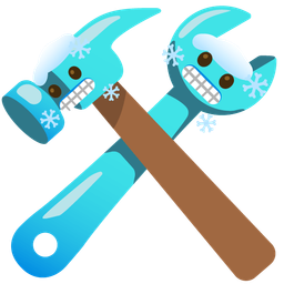 cold face and hammer and wrench