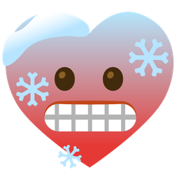 cold face and heart suit