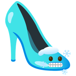 cold face and high-heeled shoe