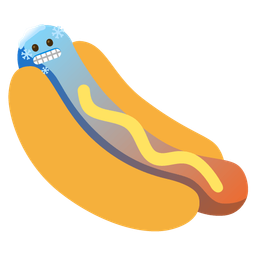 cold face and hot dog