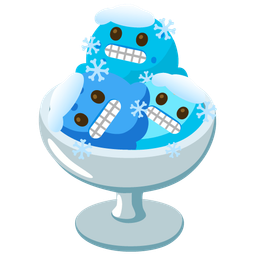 cold face and ice cream