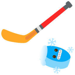 cold face and ice hockey