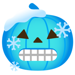 cold face and jack-o-lantern