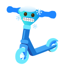 cold face and kick scooter