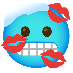 cold face and kiss mark