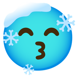 Cold face and Kissing face with smiling eyes