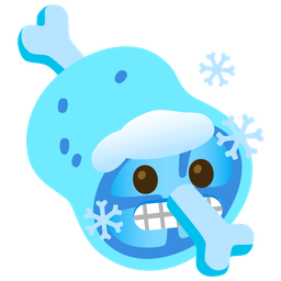 cold face and meat on bone