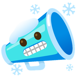 cold face and megaphone