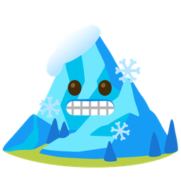 cold face and mountain