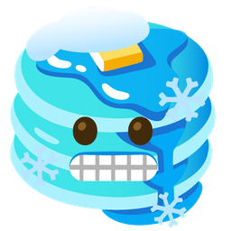 cold face and pancakes