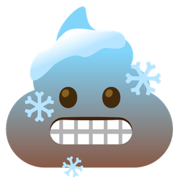 cold face and pile of poo