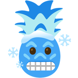 cold face and pineapple