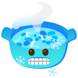 cold face and pot of food