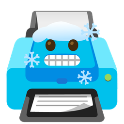 cold face and printer