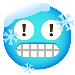 cold face and red exclamation mark