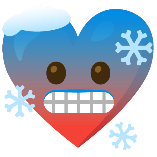 Cold face and Red heart