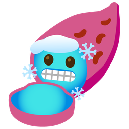 cold face and roasted sweet potato