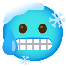 cold face and sad but relieved face